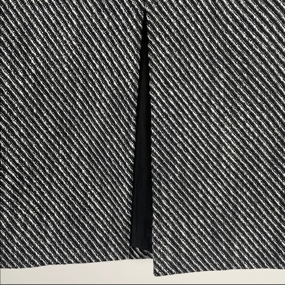 LOFT Textured Black White Pencil Skirt - Picture 4 of 4